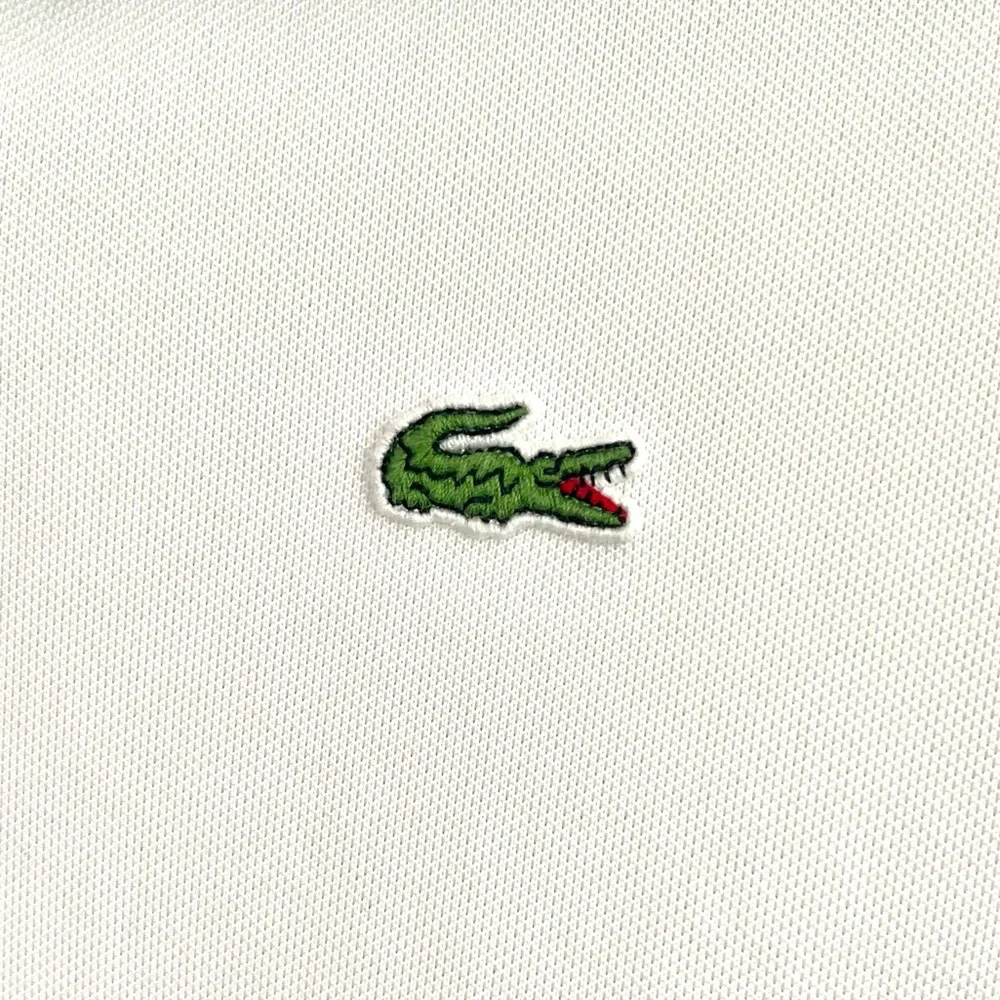 Lacoste White Sleeveless Polo Top with Black Trim - Picture 3 of 5
